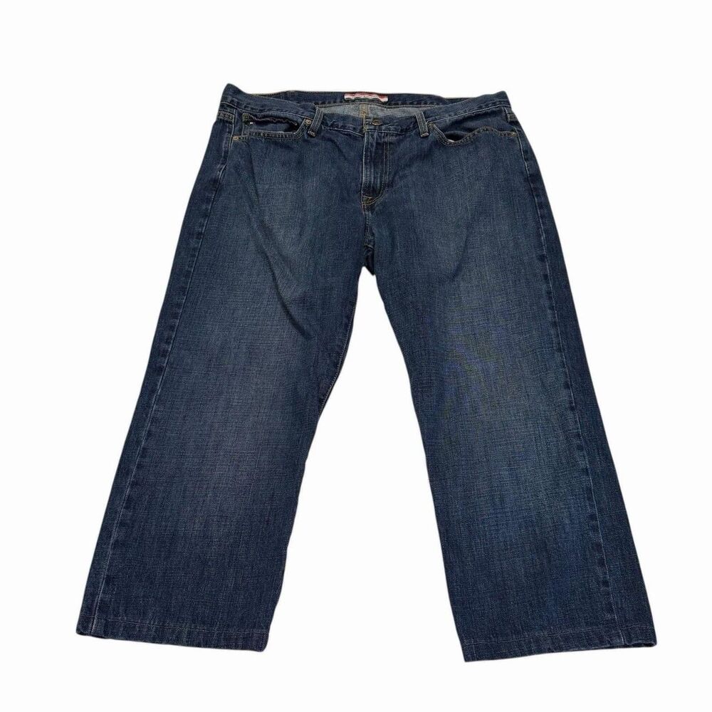 Tommy‎ Hilfiger Blue Jeans Mens Hemmed Straight Fit Denim Size 38 Inseam 23